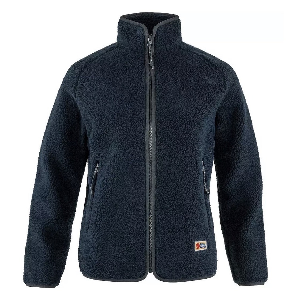 FJallraven Womens Medium Black Vardag Pile Fleece Jacket Full Zip Outdoor HR7-24